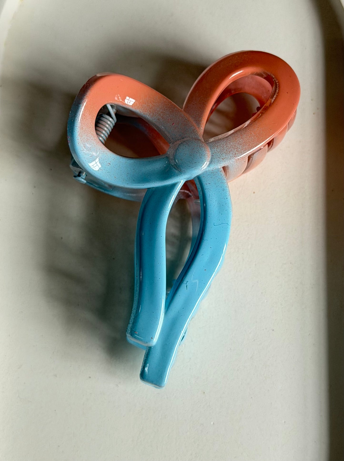 Pinteresty Bow Claw Clip - Brownish Blue