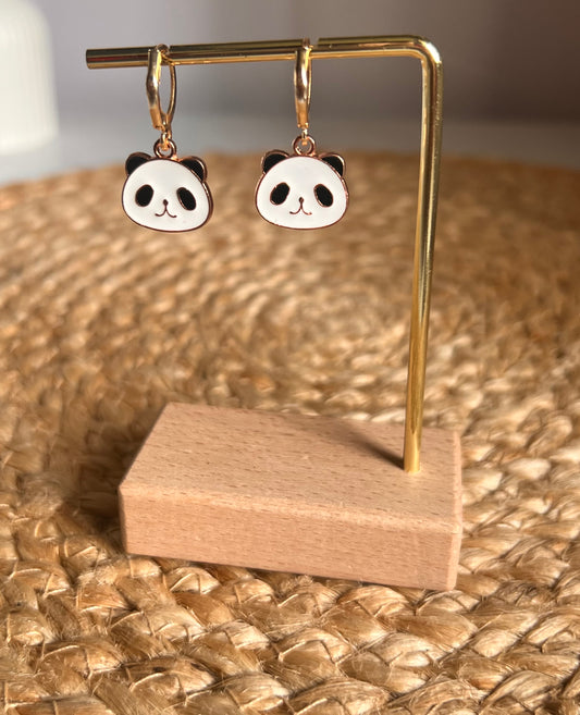 Cute Panda Hoops Earrings - Style 1