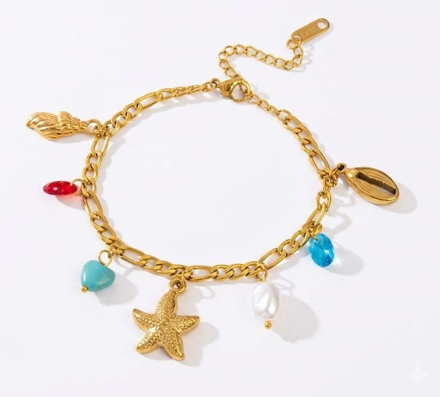 Mermaid Charm Anti Tarnish Chain Bracelet