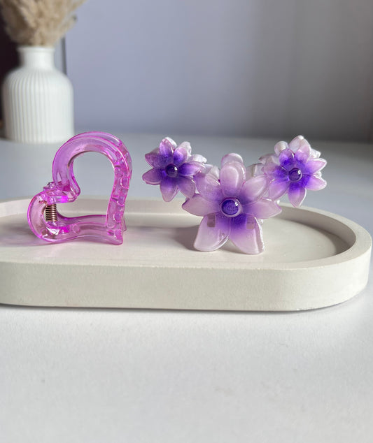 Petal & Heart Combo Heart Clip