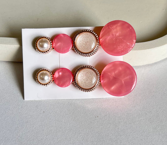 Korean Style Pink Velvet Hair Clips ( 2 Pieces)