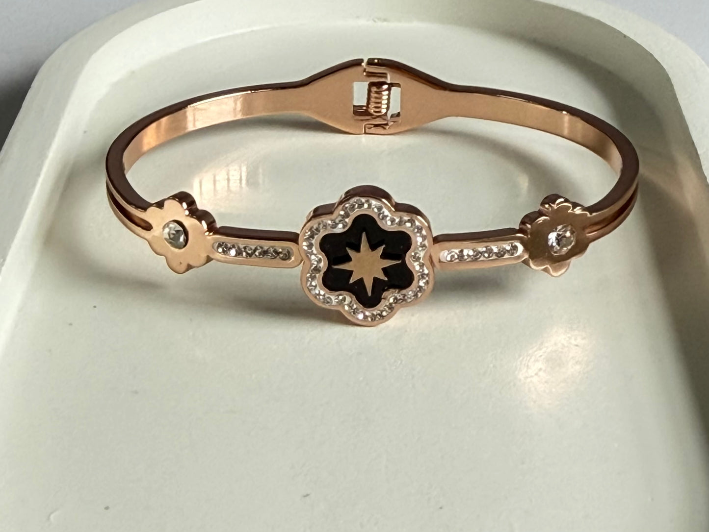 Starlit Blossom Anti-Tarnish Kada Bracelet ( Regular Size)