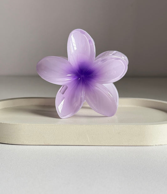 Flora Lock Claw Clip - Light Purple