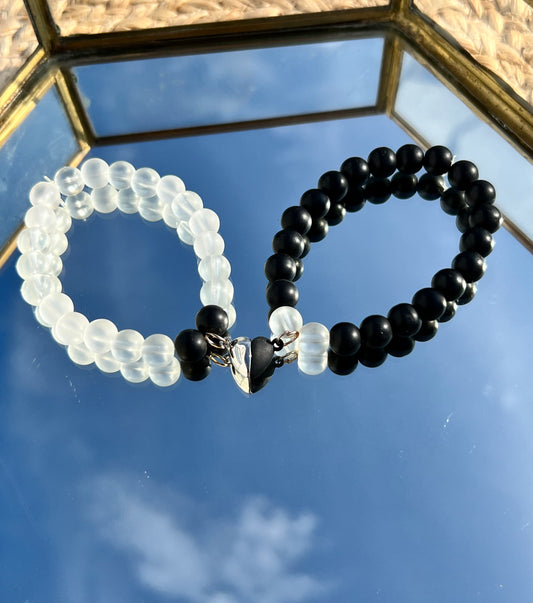 Matching Magnetic Heart Couple / Best Friends / Siblings Bracelet