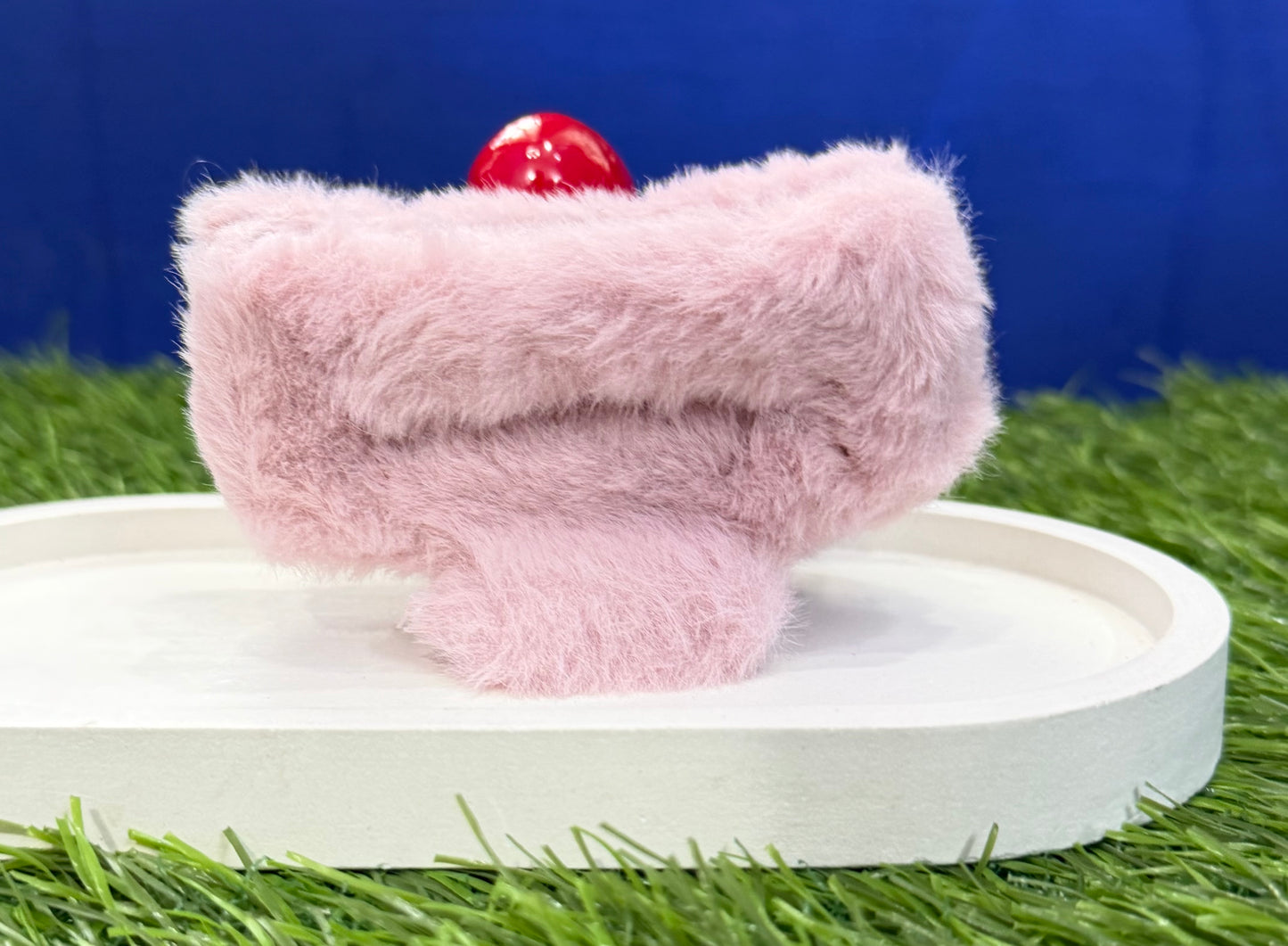 Soft Girl Aesthetic Cherry Claw Clip - Mauve Pink