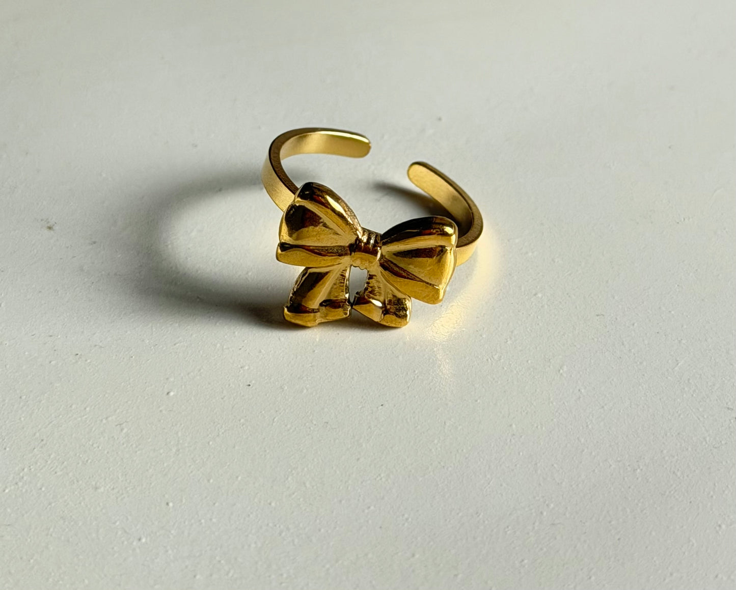 Bow Bliss Anti Tarnish Adjustable Ring
