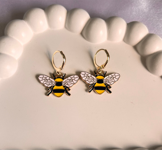 Queen Bee Hoops Earrings