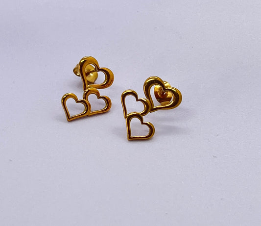 Trinity Heart Anti-Tarnish Earrings