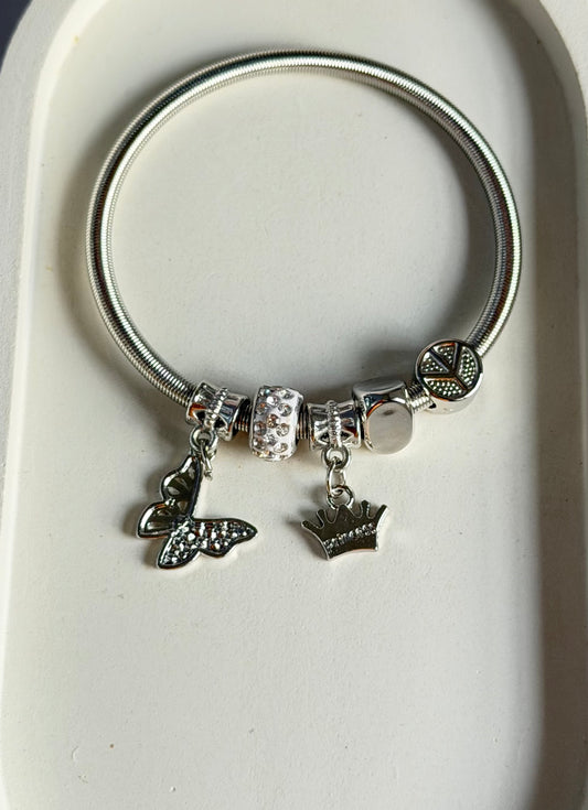 Royal Wings Pandora Style Charm Bracelet