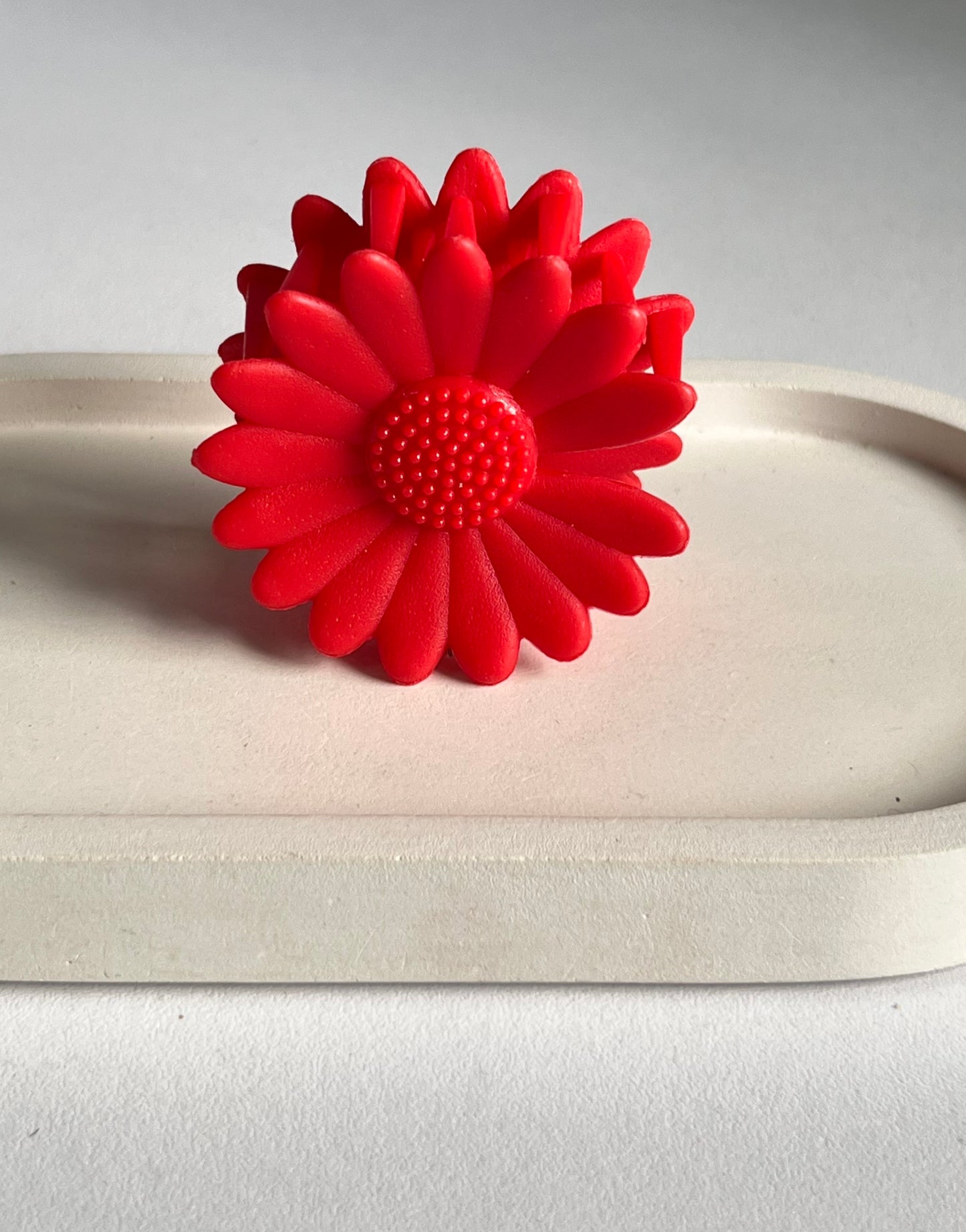 Pinteresty Sunflower Mini Claw Clip - Red