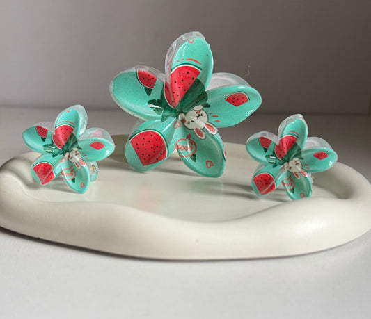 Pinteresty Flora Lock Combo Claw Clips -  Teal