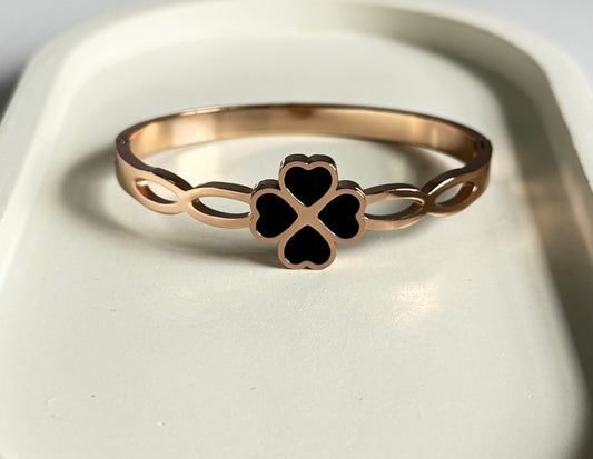 Midnight Bloom Anti-Tarnish Kada Bracelet - Baby Size