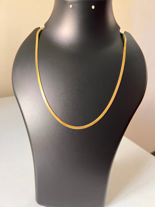 Sleek Anti Tarnish Gold Snake Chain