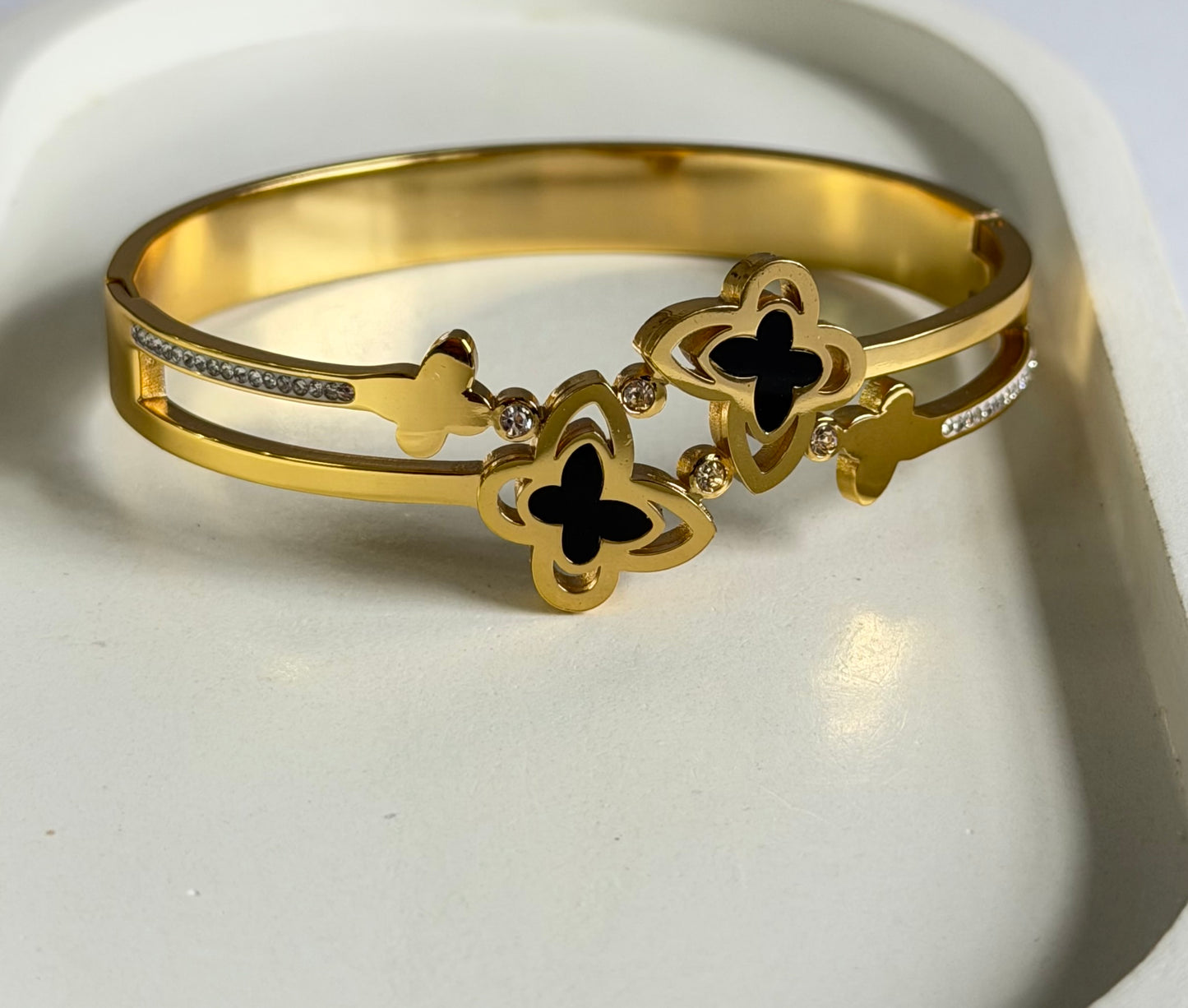 Butterfly Garden Anti-Tarnish Kada Bracelet - Regular Size