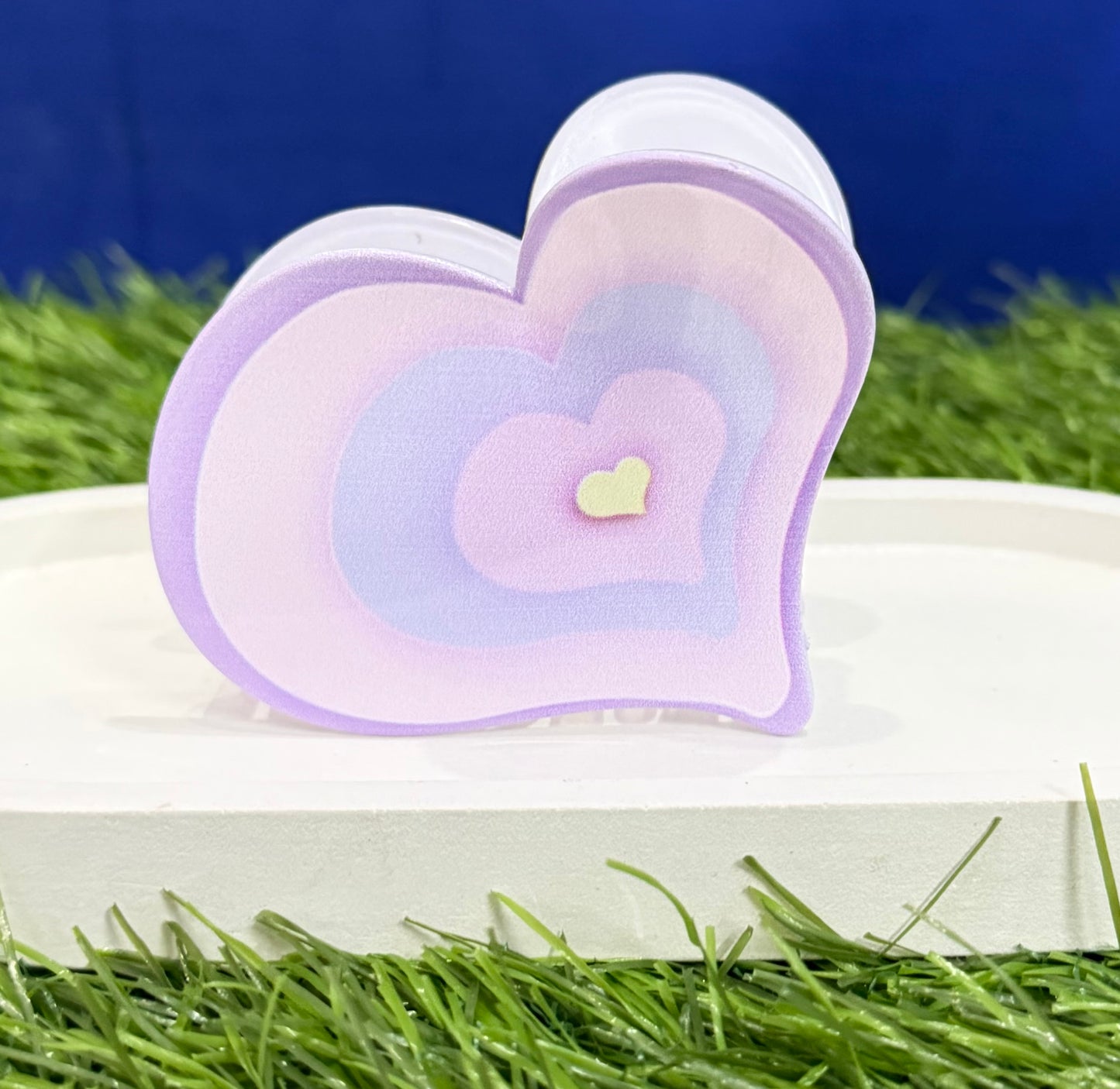 Infinite Love Aesthetic Heart Claw Clip -  Light Purple