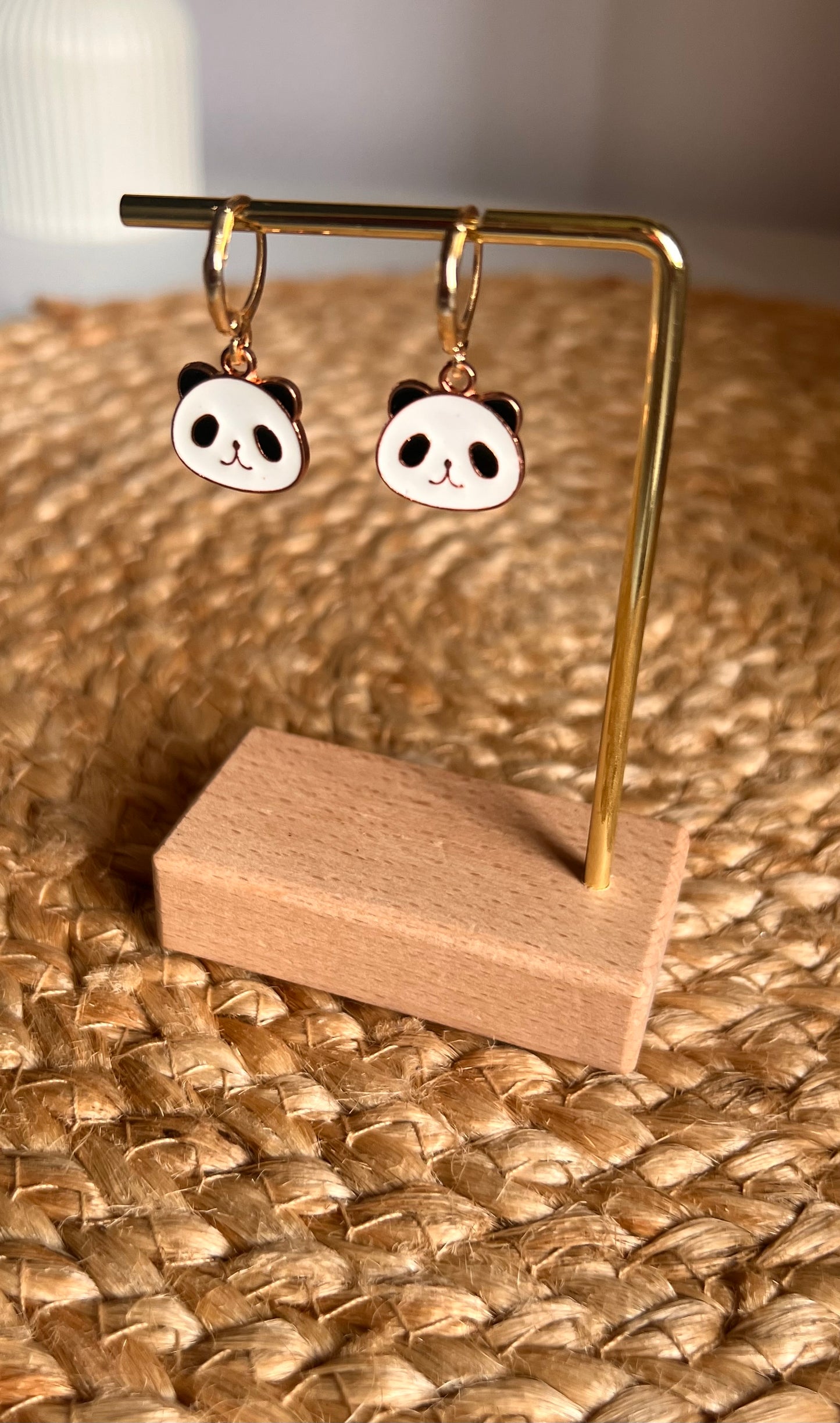 Cute Panda Hoops Earrings - Style 1