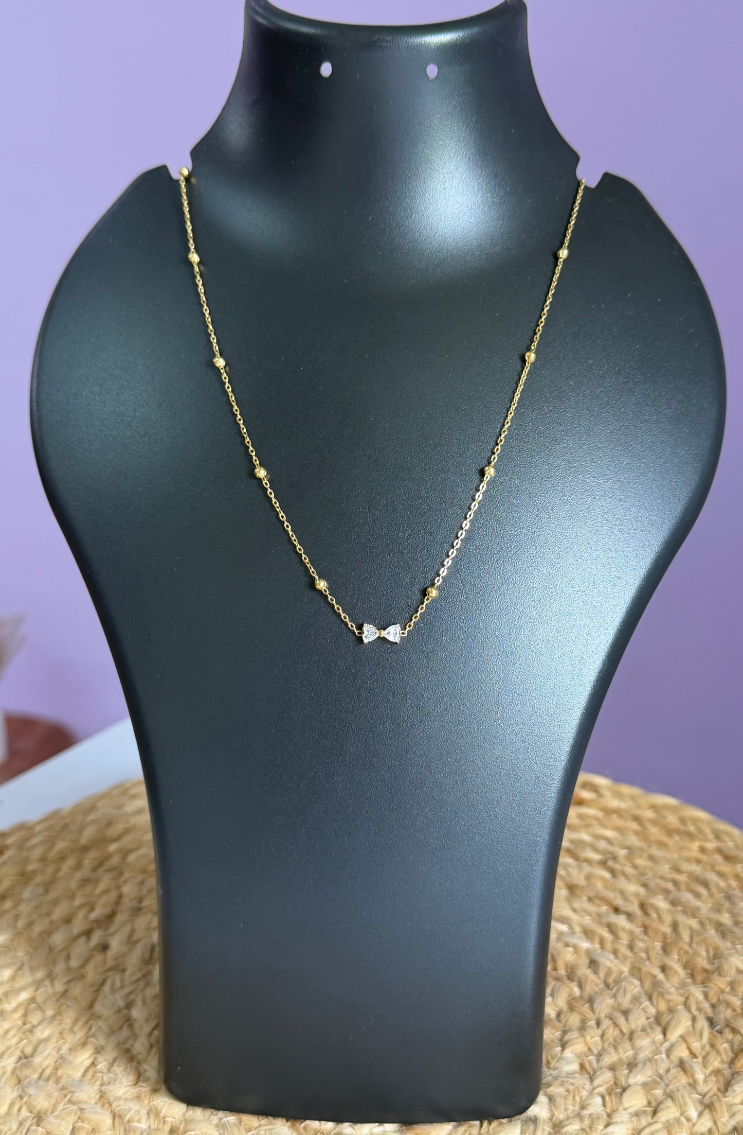 Delicate Bow Luxe Anti-Tarnish Neck Chain