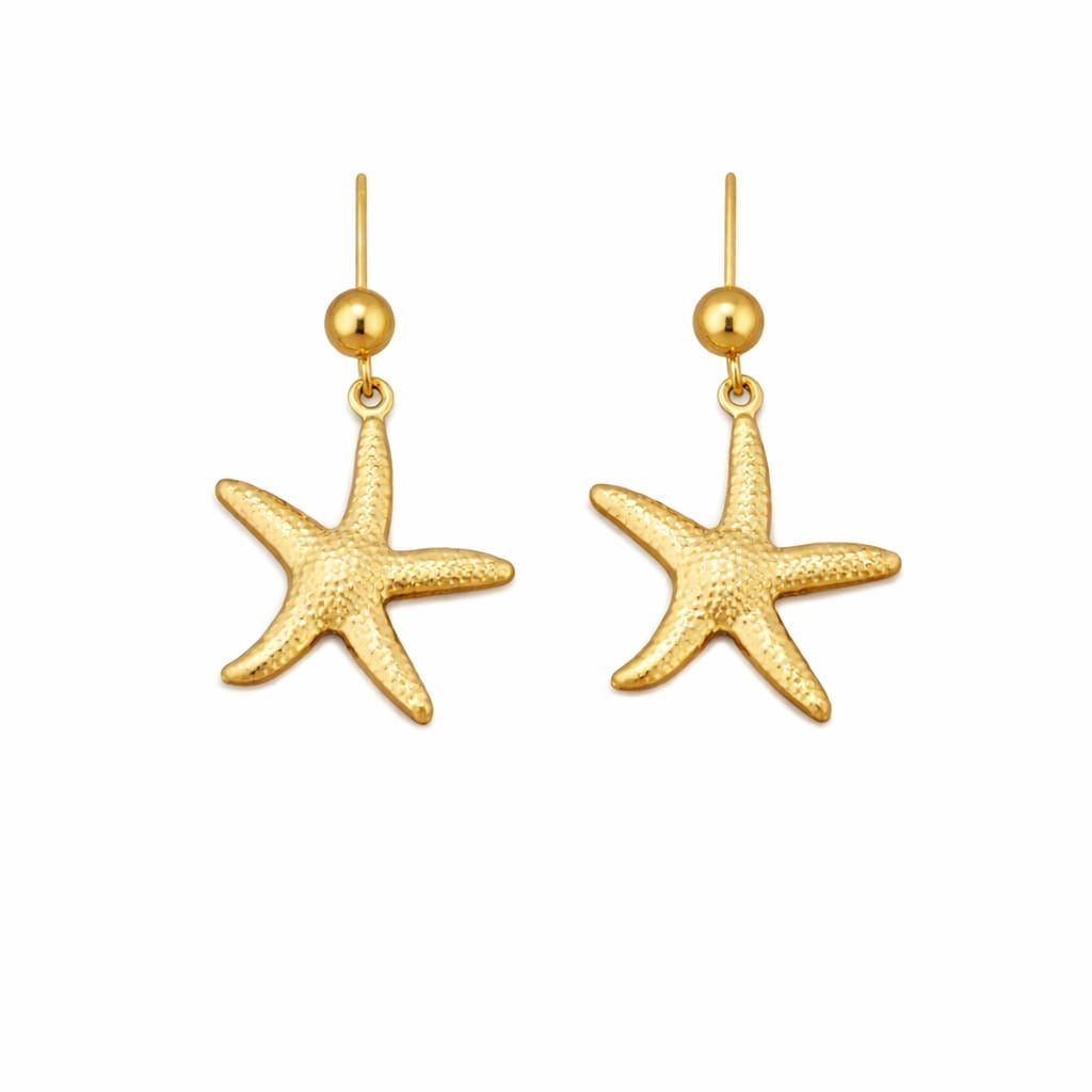 Sun-Kissed Star Fish Anti Tarnish Earrings