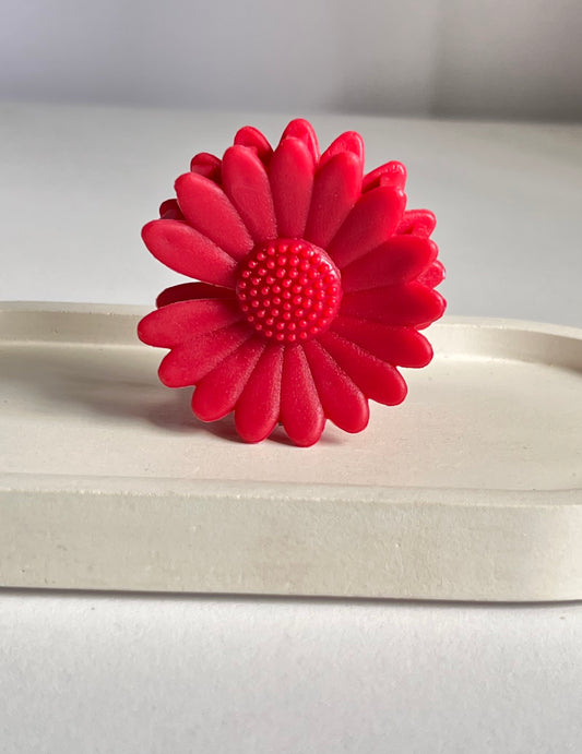 Pinteresty Sunflower Mini Claw Clip - Maroon