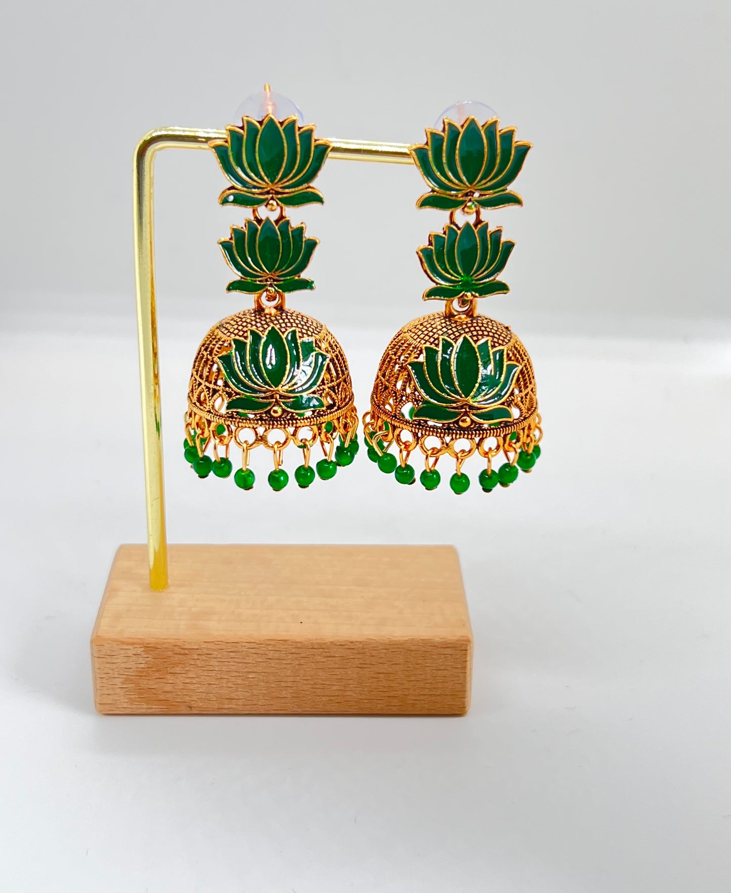 Blooming Lotus Two Tire Jumka - Green
