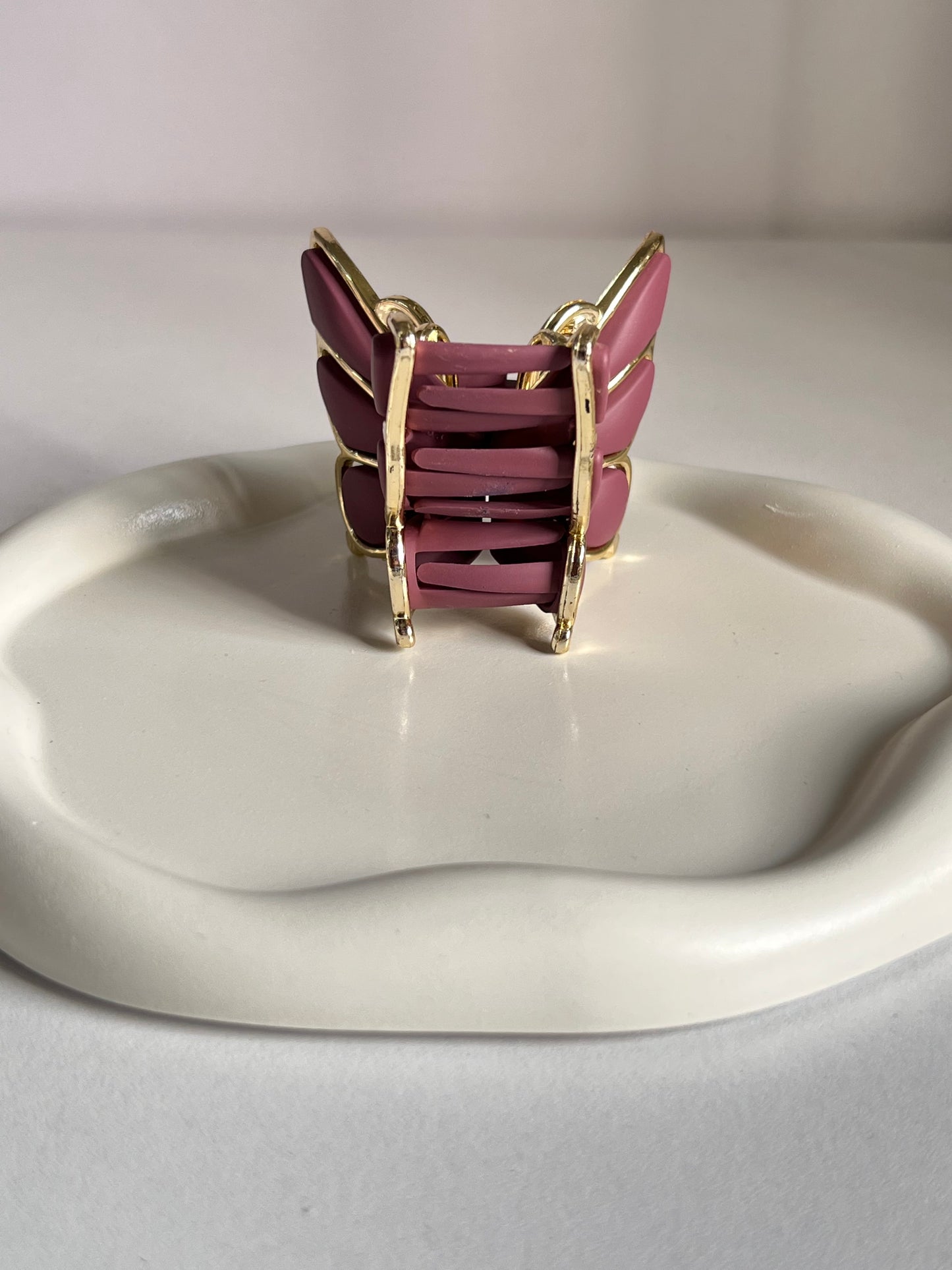 Luxe Flutter Butterfly Claw Clip - Maroon