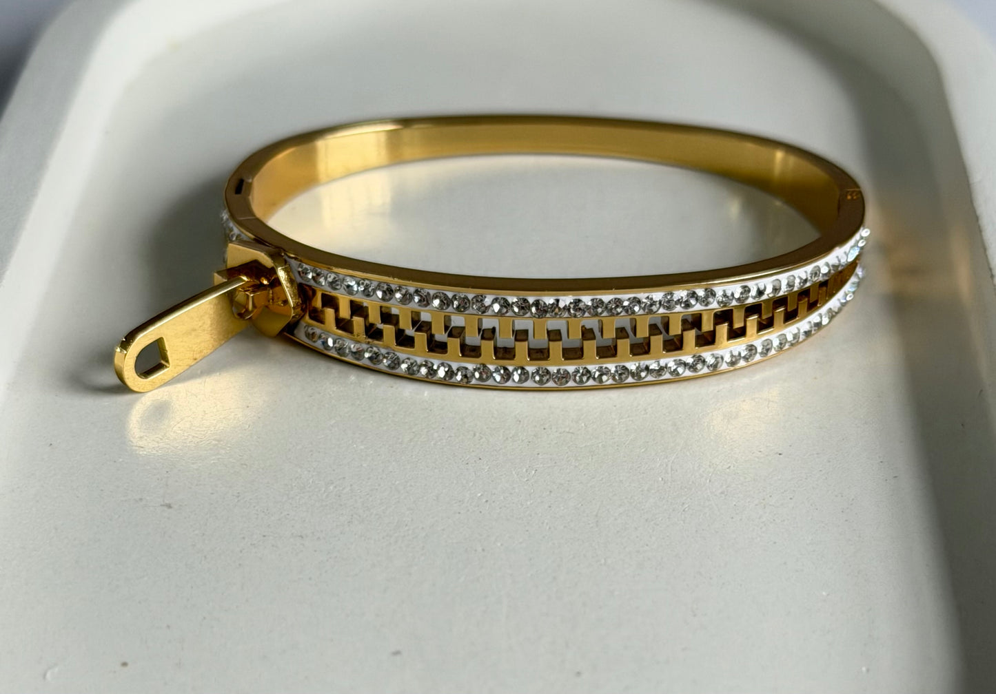 Zipline Glow Anti-Tarnish Kada Bracelet - Baby Size ( Lean Wrist Fit)