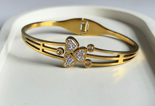 The Triple Heart Anti Tarnish Kada Bracelet - Regular Size