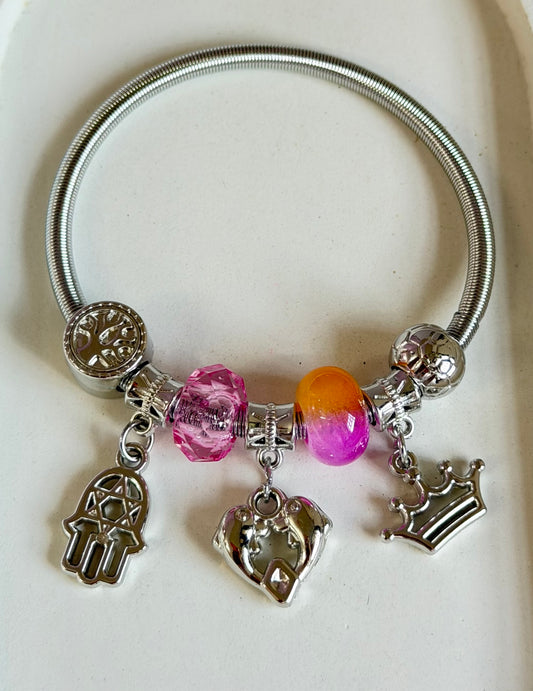 Island Princess Pandora Style Charm Bracelet