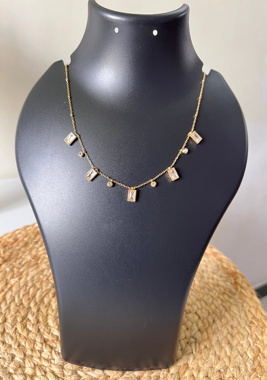 Opaline Bar Anti-Tarnish Neck Chain