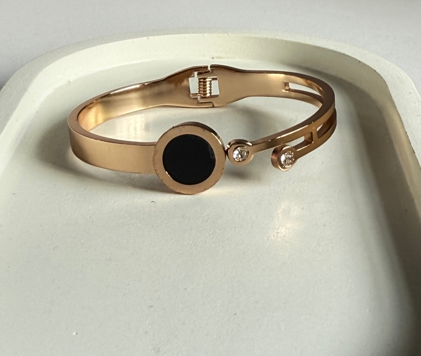 Cosmic Noir Mesh Anti-Tarnish Kada Bracelet- Baby Size ( Lean Wrist Fit)