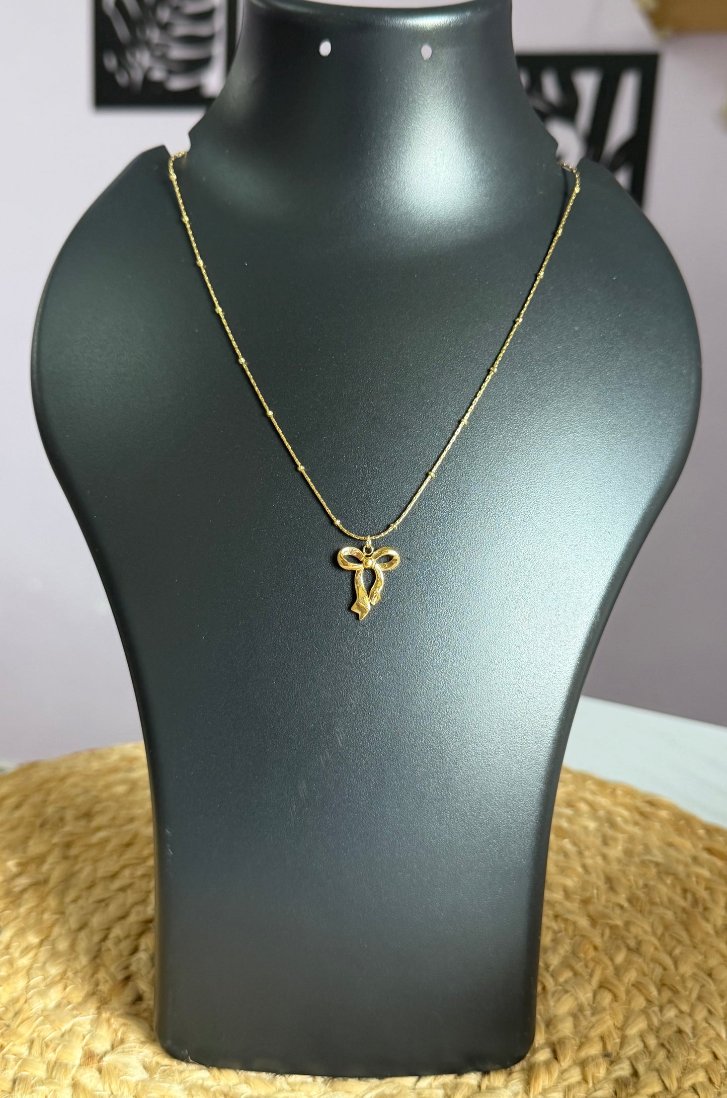 Soft Girl Bow Anti Tarnish Neck Chain