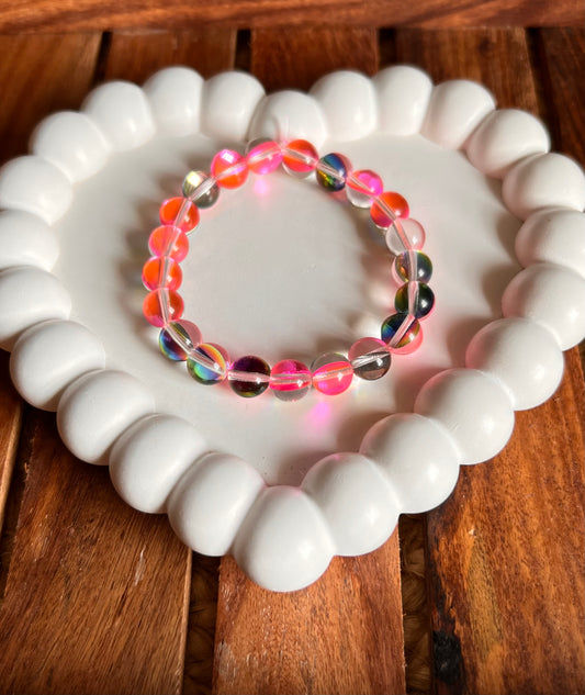 Blush Bliss Aura Beads Bracelet