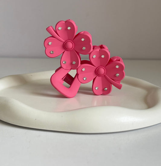 Fortune Flower Claw Clip - Pink