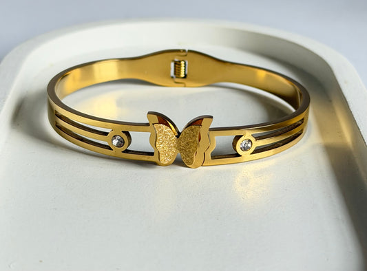 Sparkle & Wing Anti Tarnish Kada Bracelet - Regular Size