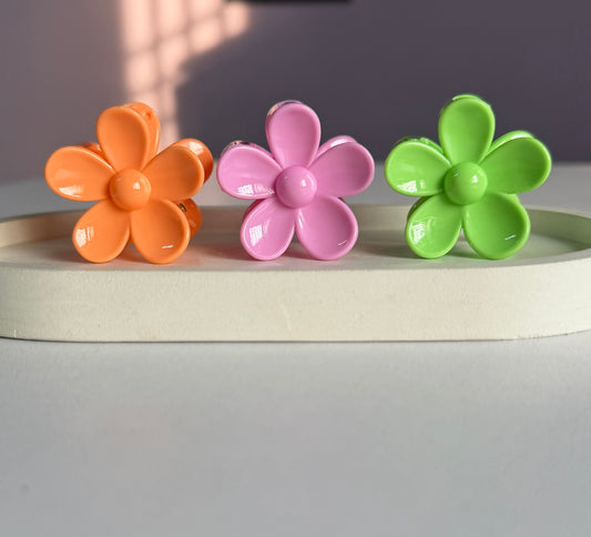 Mini Blossom Hair Clips Set - Pack Of 3