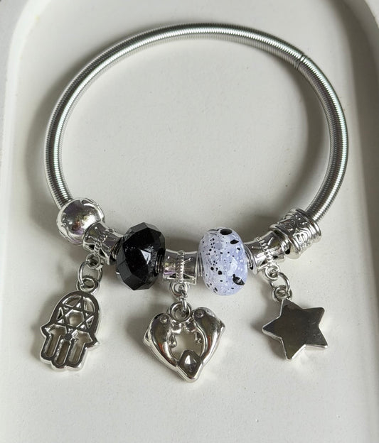 Oreo Sparkle Pandora Style Charm Bracelet