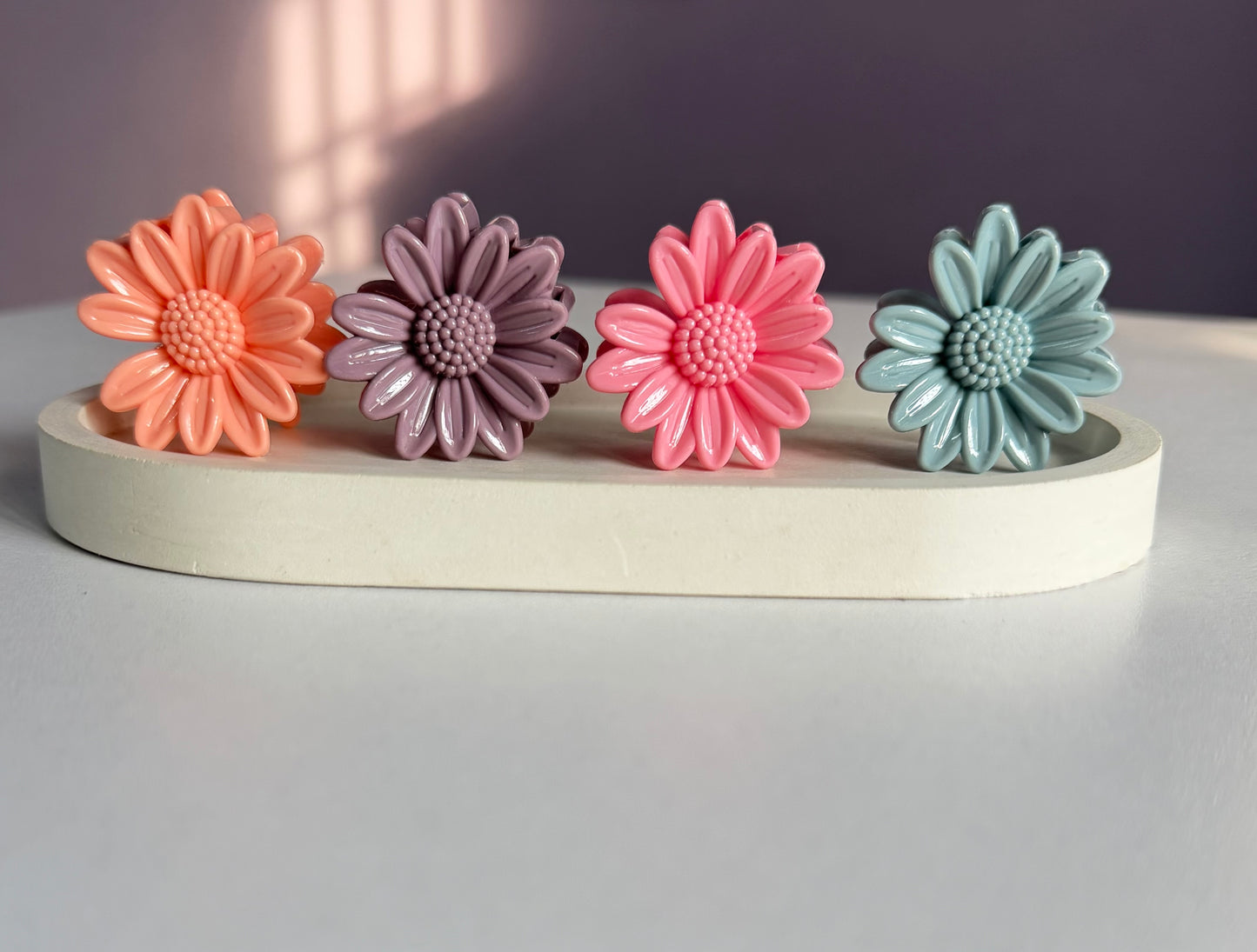 Mini Sunflower Hair Clips - Pack of 4