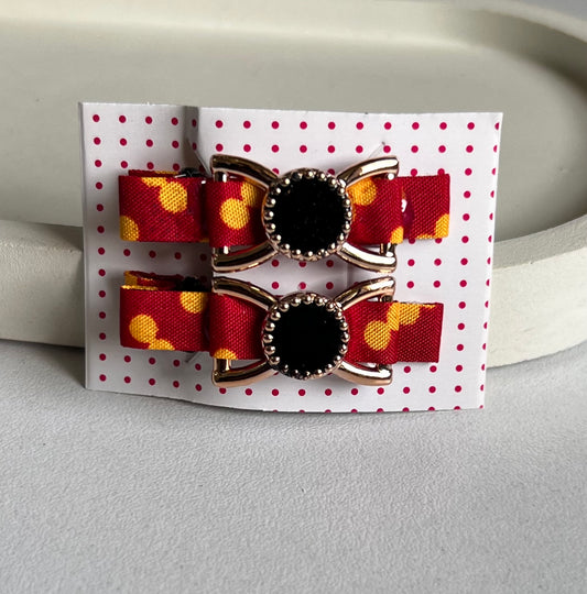 Pinteresty Playful Bow Tic Tac Clip - Red