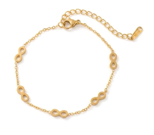 Never Ending Love Anti Tarnish Chain Bracelet
