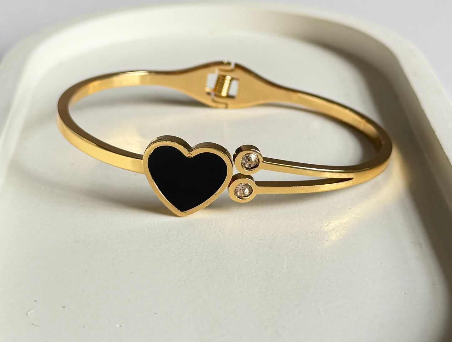 The Azure Heart Anti Tarnish Kada Bracelet-Gold- Regular Size