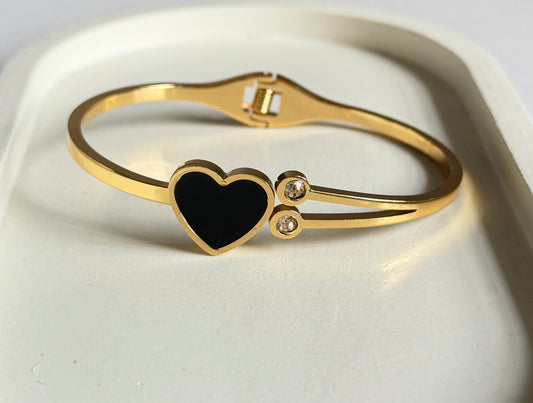 The Azure Heart Anti Tarnish Kada Bracelet-Gold- Regular Size
