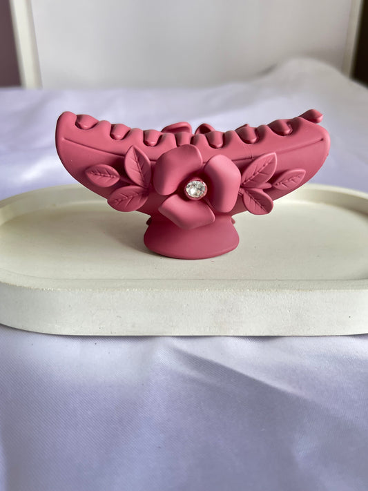 Garden Grip Claw Clip - Dark Pink