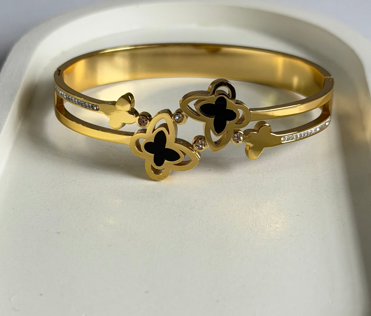 Butterfly Garden Anti-Tarnish Kada Bracelet - Regular Size