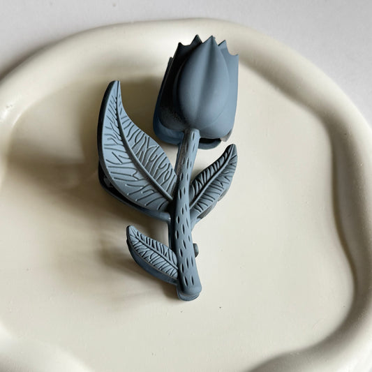 Cute Tulip Claw Clip -  Dark Grey