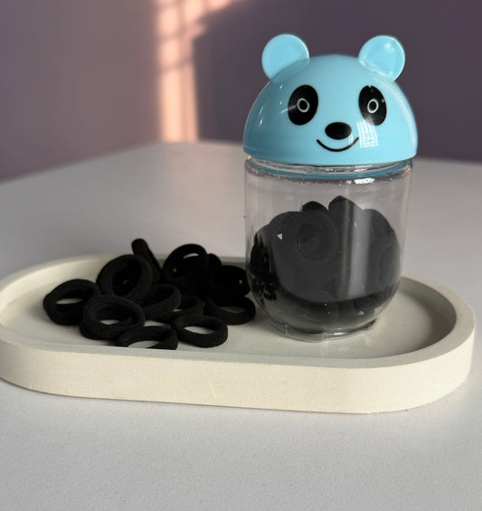 Black Basic Mini Hairband Set