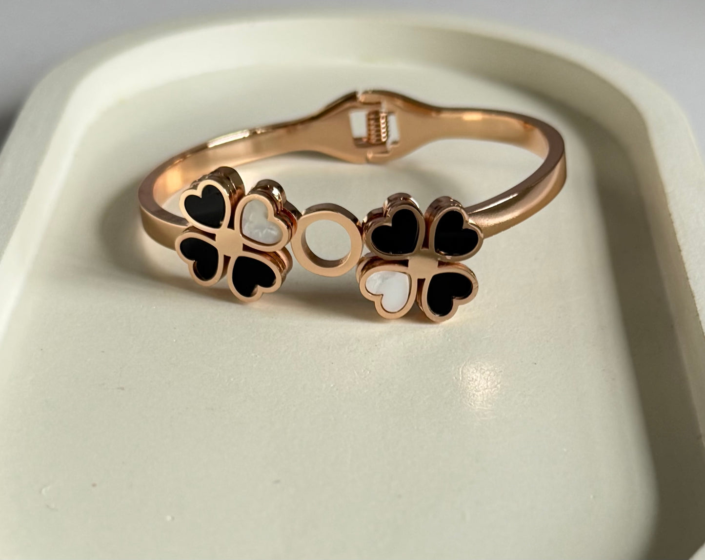 Twin Bloom Anti-Tarnish Kada Bracelet- Baby Size ( Lean Wrist Fit)