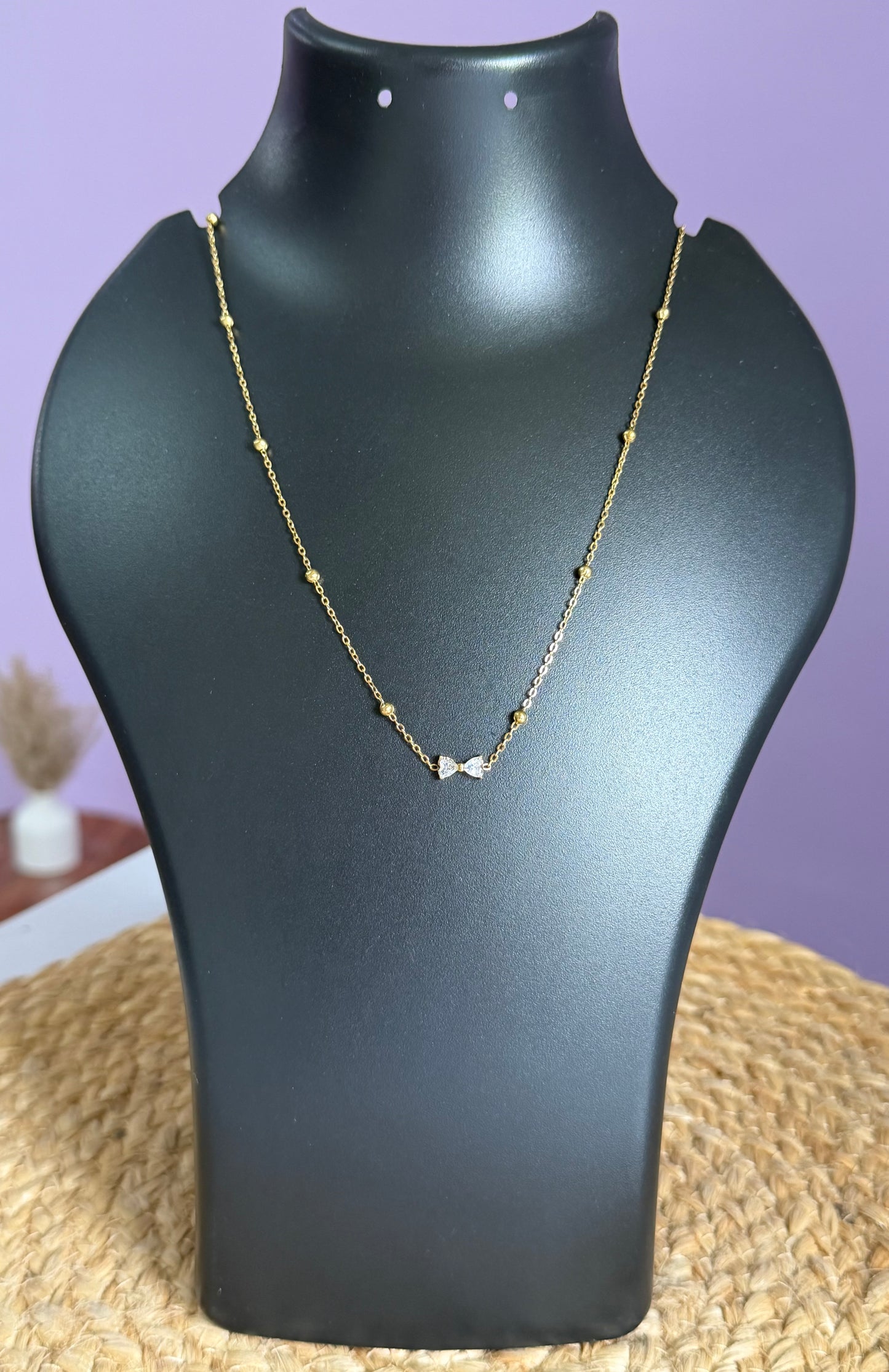 Delicate Bow Luxe Anti-Tarnish Neck Chain