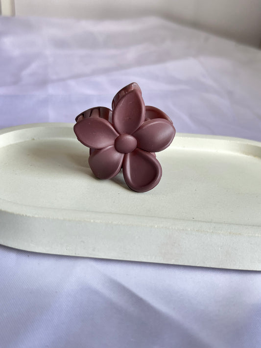 Mini Flora Claw Clip - Dark Brown