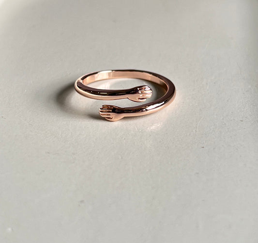 Forever Hug - Rose Gold Adjustable Finger Ring