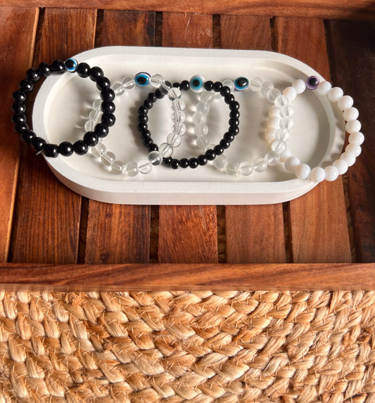 Enchanting Evil Eye Beads Bracelets- Set of 5